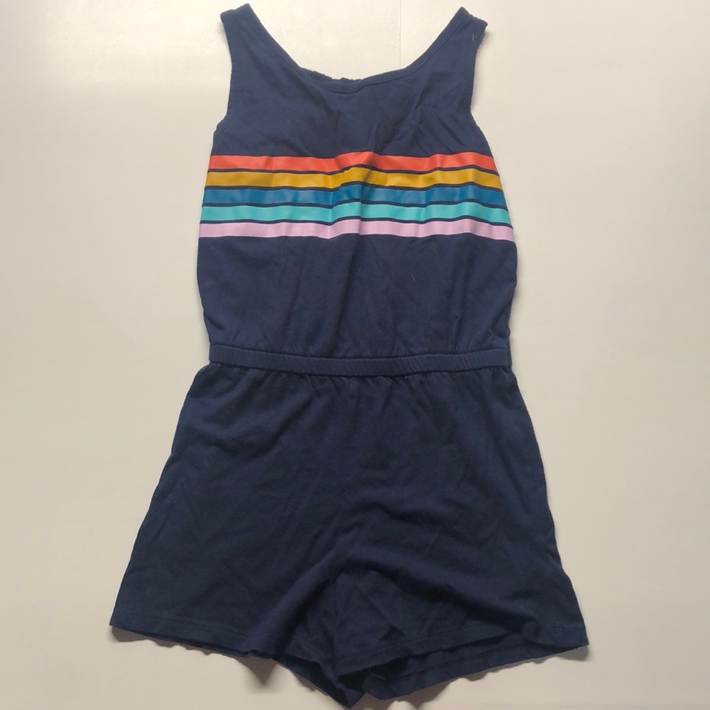 Old Navy Rainbow Striped Romper Girls Large